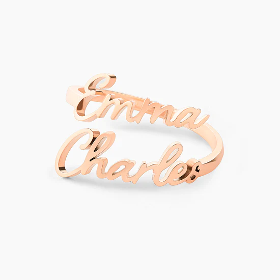 Anillo personalizado con 2 o 3 nombres
