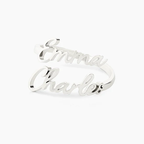 Anillo personalizado con 2 o 3 nombres