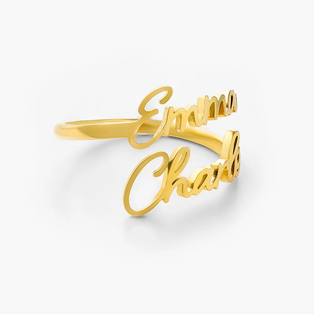 Anillo personalizado con 2 o 3 nombres